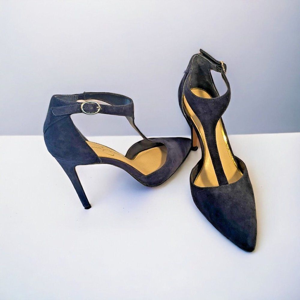 Jessica Simpson Pixxel Military Blue Suede Shoes 7.5 - Picture 6 of 8